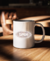 Dotty pattern name mug
