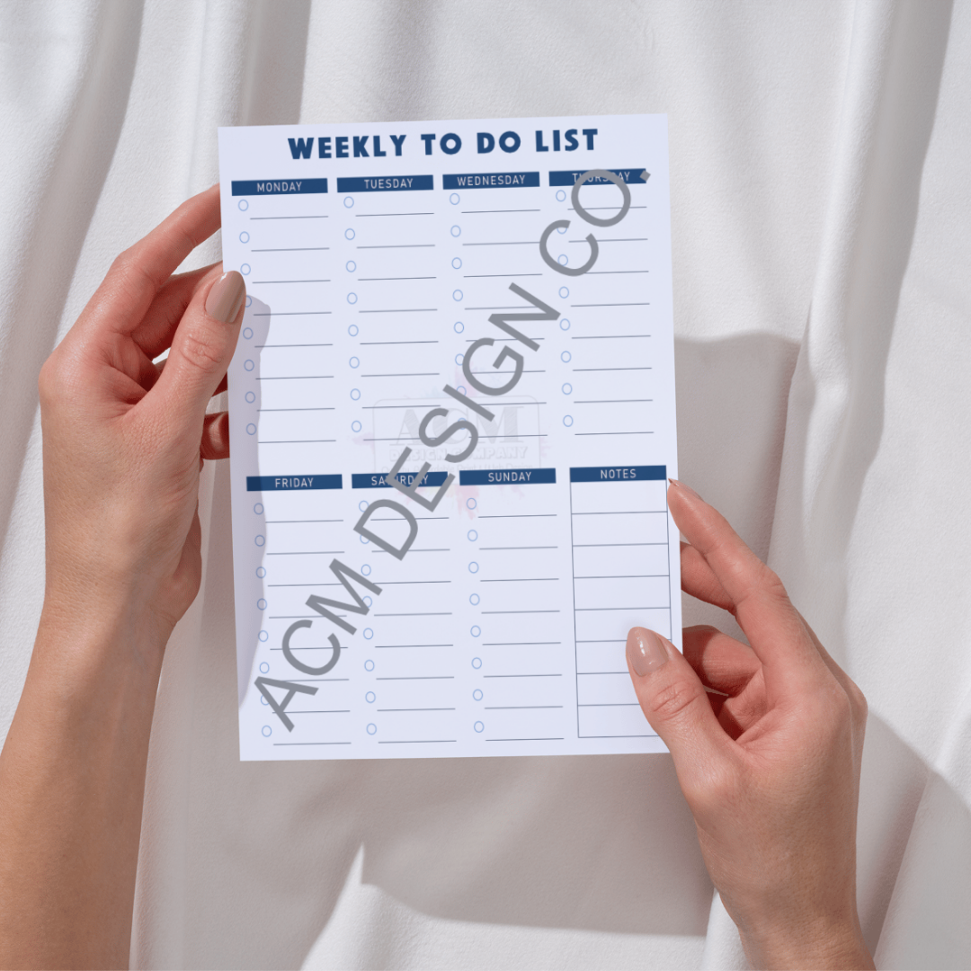 Weekly To Do List Tracker